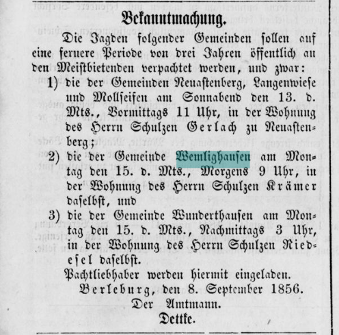 Auch schon in 19. Jahrhundert wurde eine Jagd verpachtet https://www.chronik-schuellar-wemlighausen.de/wp-content/uploads/2025/11/Auch-schon-in-19.-Jahrhundert-wurde-eine-Jagd-verpachtet.png
