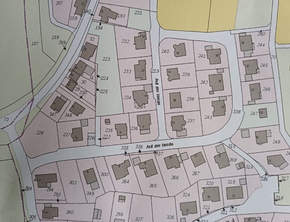Lageplan "Auf der Heide" Lageplan "Auf der Heide"