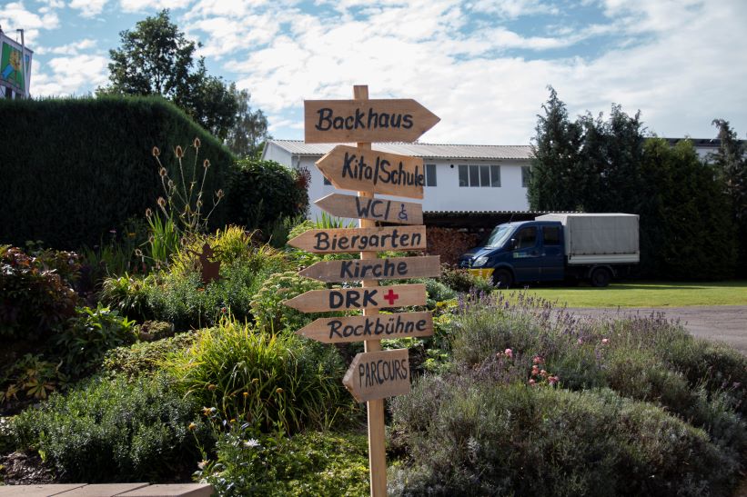 Wegweiser für die Festmeile Wegweiser für die Festmeile